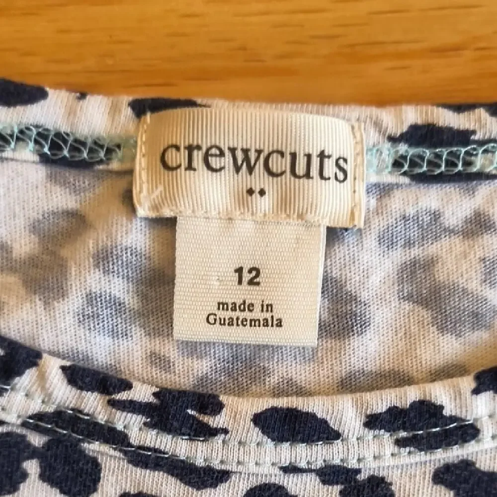 Crewcuts, Leopard Print T-Shirt Dress w/ Front Pocket, Size 12 (EUC)